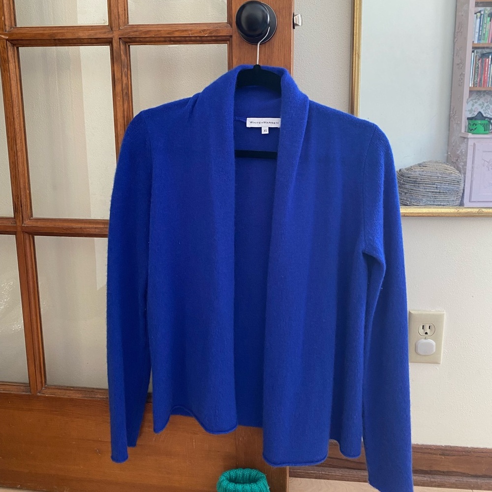 White & Warren Cashmere Open Cardigan